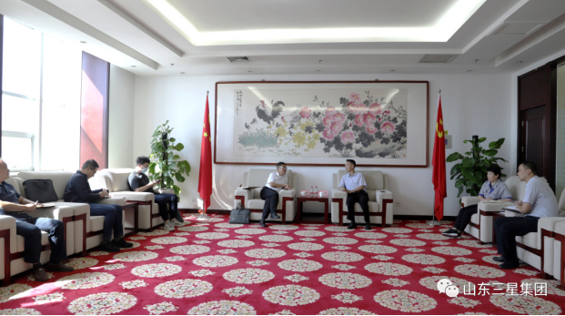濱州市工信局黨組成員、副局長孫軼修來山東三星集團調(diào)研