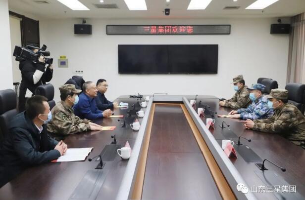 鄒平市委常委、人武部部長胡燕龍來山東三星集團調(diào)研企業(yè)民兵編組工作